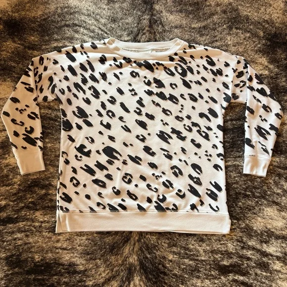 Wonderly Cheetah / Leopard Print Sweater Size Large, Animal Print Long Sleeve - Picture 2 of 11